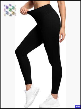High Waist Workout Leggings Tummy Control Squat Proof Yoga Running Pants Hidden